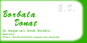 borbala donat business card